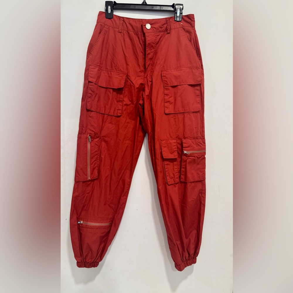 Women's Red/Burnt Orange Cargo Joggers